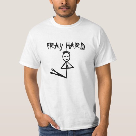 Bid hard heren T-shirt (Voorkant)