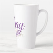 Bid Inspirerend citaatbloem Latte Mok (Rechts)