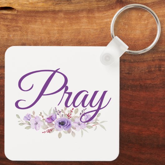 Bid Inspirerend citaatbloem Sleutelhanger (Achterkant)