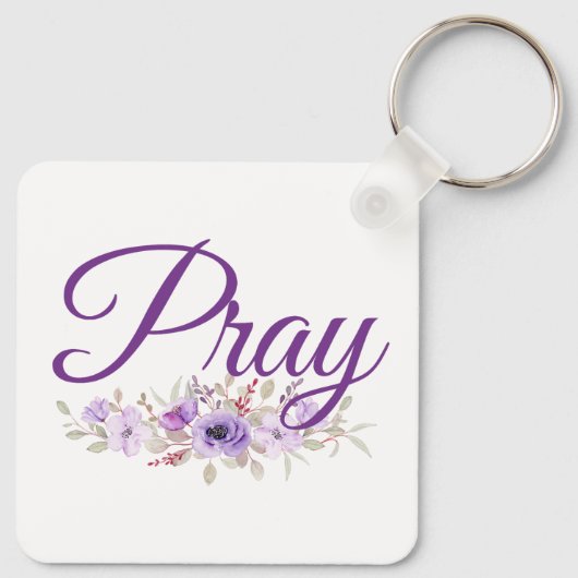 Bid Inspirerend citaatbloem Sleutelhanger (Achterkant)