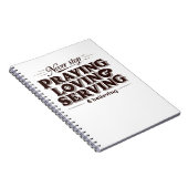 Bid Liefde Dien Shirt - Verheffende Christelijke G Notitieboek (Rechterzijde)