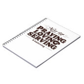 Bid Liefde Dien Shirt - Verheffende Christelijke G Notitieboek (Linkerzijde)