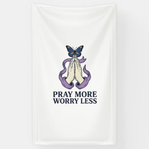 Bid Meer Maak Je Minder Bezorgd Vlinder Christelij Spandoek