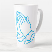 "Bid meer, maak je minder zorgen" Inspirerend Mok (Rechterhoek)