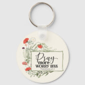 Bid meer zorgen minder Inspirerend citaatbijbel Sleutelhanger (Achterkant)