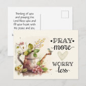 Bid meer zorgen minder Inspirerend offerte Christe Briefkaart (Voorkant / Achterkant)