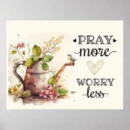 Bid meer zorgen minder Inspirerend offerte Christe Poster