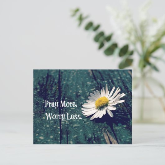 Bid meer zorgen minder offerte met Daisy Briefkaart (Staand voorkant)