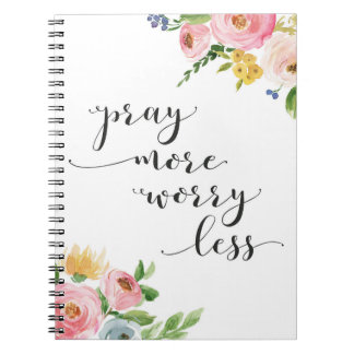 Bid meer zorgen Minder Prayer Journal-laptop Notitieboek