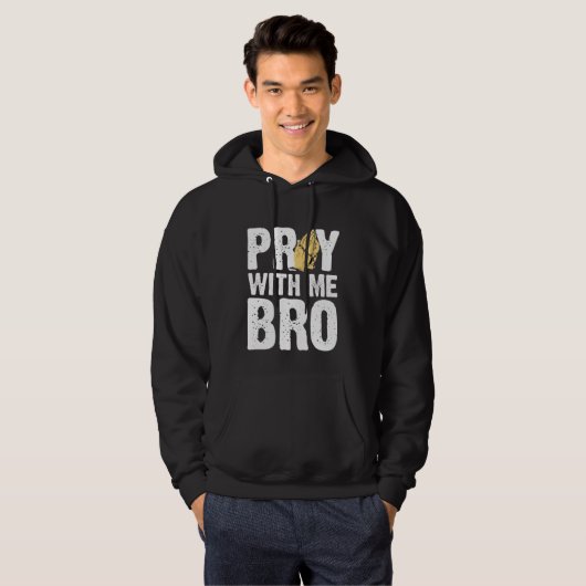 Bid met me Bro - Christelijk geloof Jezus Hoodie (Voorkant volledig)