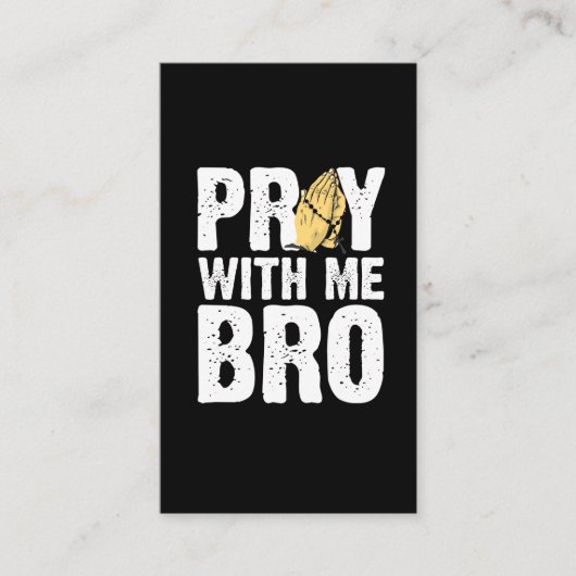 Bid met me Bro - Christelijk geloof Jezus Visitekaartje (Voorkant)