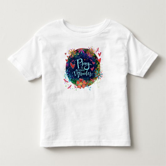 Bid Mirakels Pretty Bloemige Libelle Irelyn Kinder Shirts (Voorkant)