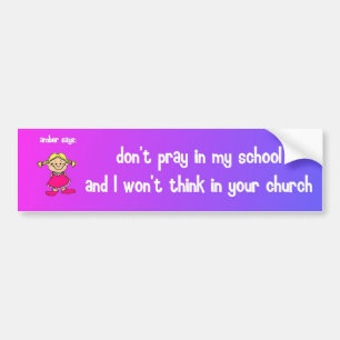 bid niet op mijn school bumpersticker
