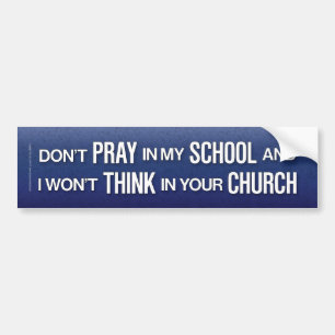bid niet op mijn school bumpersticker