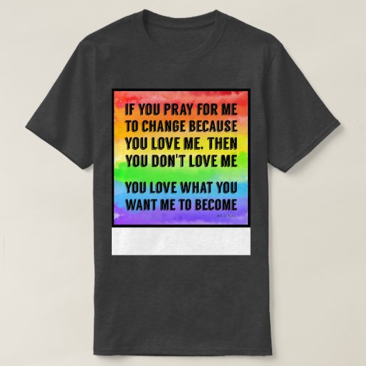 Bid niet voor mij 2 t-shirt (Design voorkant)