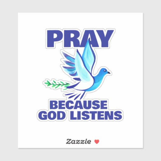 BID omdat God luistert Sticker (Vel)