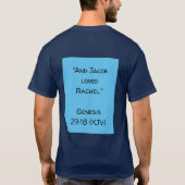 Bid. Ontmoet. Liefde. Funny Quote Blue en Black T-shirt (Achterkant)