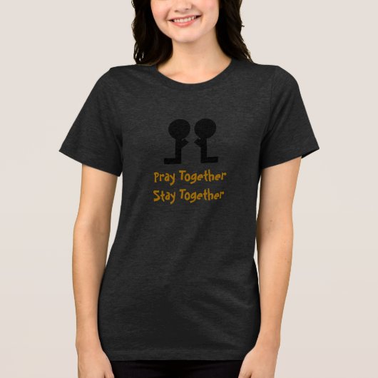 Bid samen, blijf samen - Tri-Blend shirt (Voorkant)