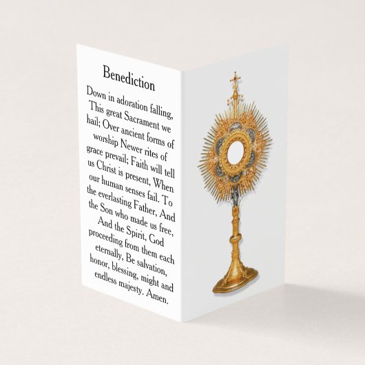 Bid tijdens de Eucharistische Aanbidding Kaart (Buitenkant)