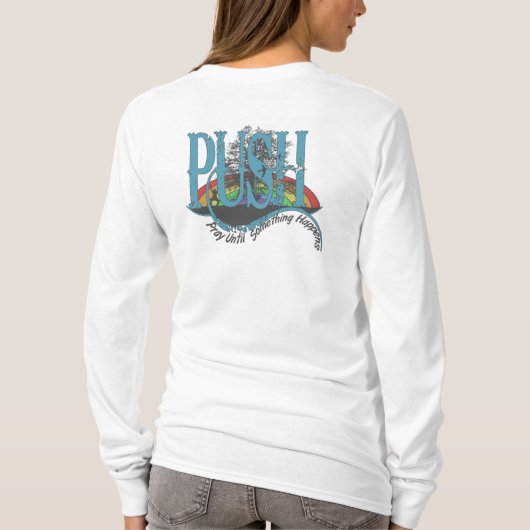 Bid tot dat er iets gebeurt t-shirt (Achterkant)
