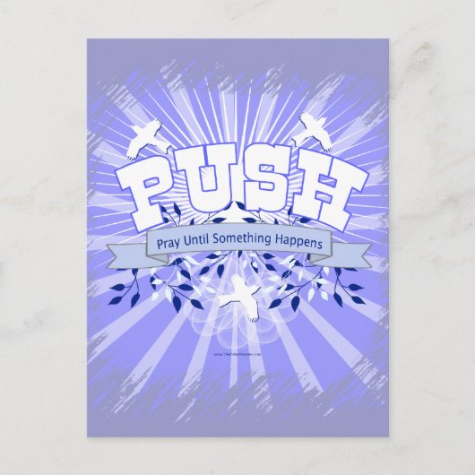 Bid tot er iets gebeurt briefkaart (Voorkant)