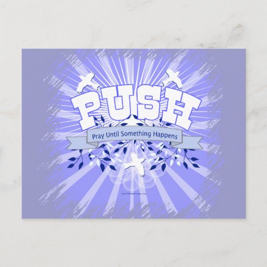 Bid tot er iets gebeurt briefkaart (Voorkant)