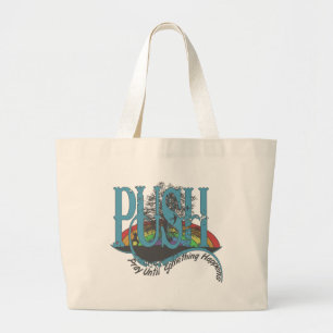 Bid tot er iets gebeurt grote tote bag
