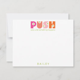 Bid tot er iets gebeurt met roze Sinaasappel Notitiekaartje