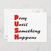 Bid tot er iets gebeurt, PUSH Briefkaart (Voorkant / Achterkant)