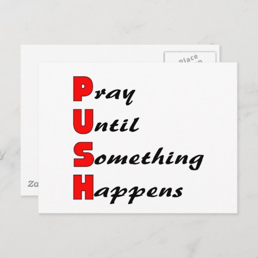 Bid tot er iets gebeurt, PUSH Briefkaart (Voorkant / Achterkant)