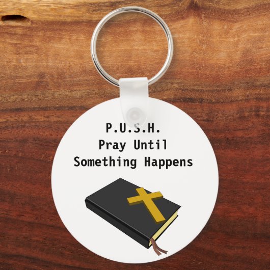 Bid tot er iets gebeurt sleutelhanger (Voorkant)