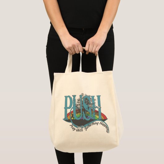 Bid tot er iets gebeurt tote bag (Voorkant (product))