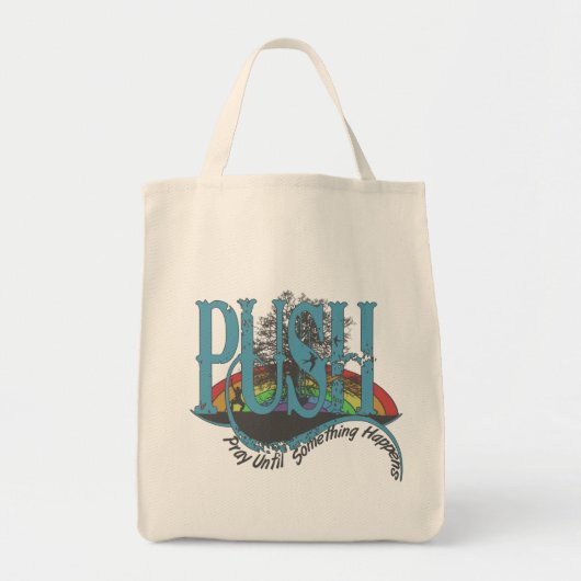 Bid tot er iets gebeurt tote bag (Voorkant)