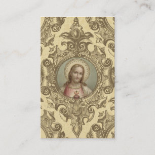 Bid tot het heilige hart van Jezus Heilige Kaart Visitekaartje