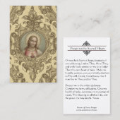 Bid tot het heilige hart van Jezus Heilige Kaart Visitekaartje (Voorkant / Achterkant)