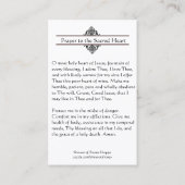 Bid tot het heilige hart van Jezus Heilige Kaart Visitekaartje (Achterkant)