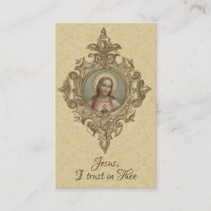 Bid tot het heilige hart van Jezus Heilige Kaart Visitekaartje