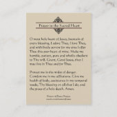 Bid tot het heilige hart van Jezus Heilige Kaart Visitekaartje (Achterkant)
