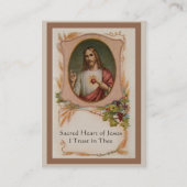 Bid tot het heilige hart van Jezus Heilige Kaart Visitekaartje (Voorkant)