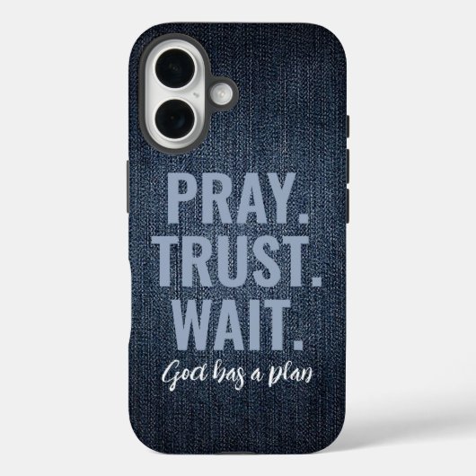 Bid Vertrouwen Wacht Denim Case-Mate iPhone Case (Achterkant)