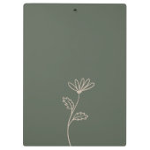 Bid Vertrouwen Wacht Retro Ikat Green Gold Klembord (Achterkant)