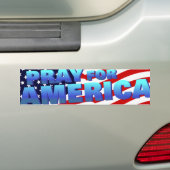 Bid voor Amerika 5 Bumpersticker (Op auto)