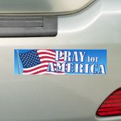 Bid voor Amerika Bumpersticker (Op auto)