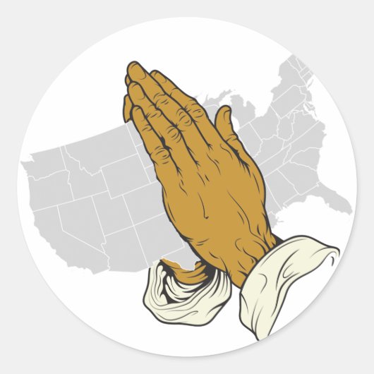 Bid voor Amerika Ronde Sticker (Voorkant)