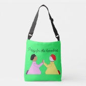 Bid voor de daklozen: Groen Crossbody Tas (Voorkant)