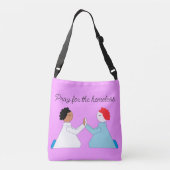 Bid voor de daklozen: Lavendel Crossbody Tas (Achterkant)