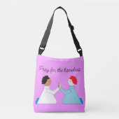 Bid voor de daklozen: Lavendel Crossbody Tas (Voorkant)