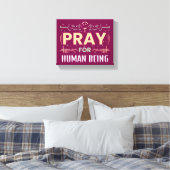 Bid voor de mens canvas afdruk (Insitu (Slaapkamer))