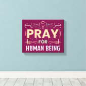 Bid voor de mens canvas afdruk (Insitu (Houten vloer))