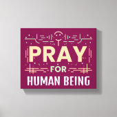 Bid voor de mens canvas afdruk (Voorkant)